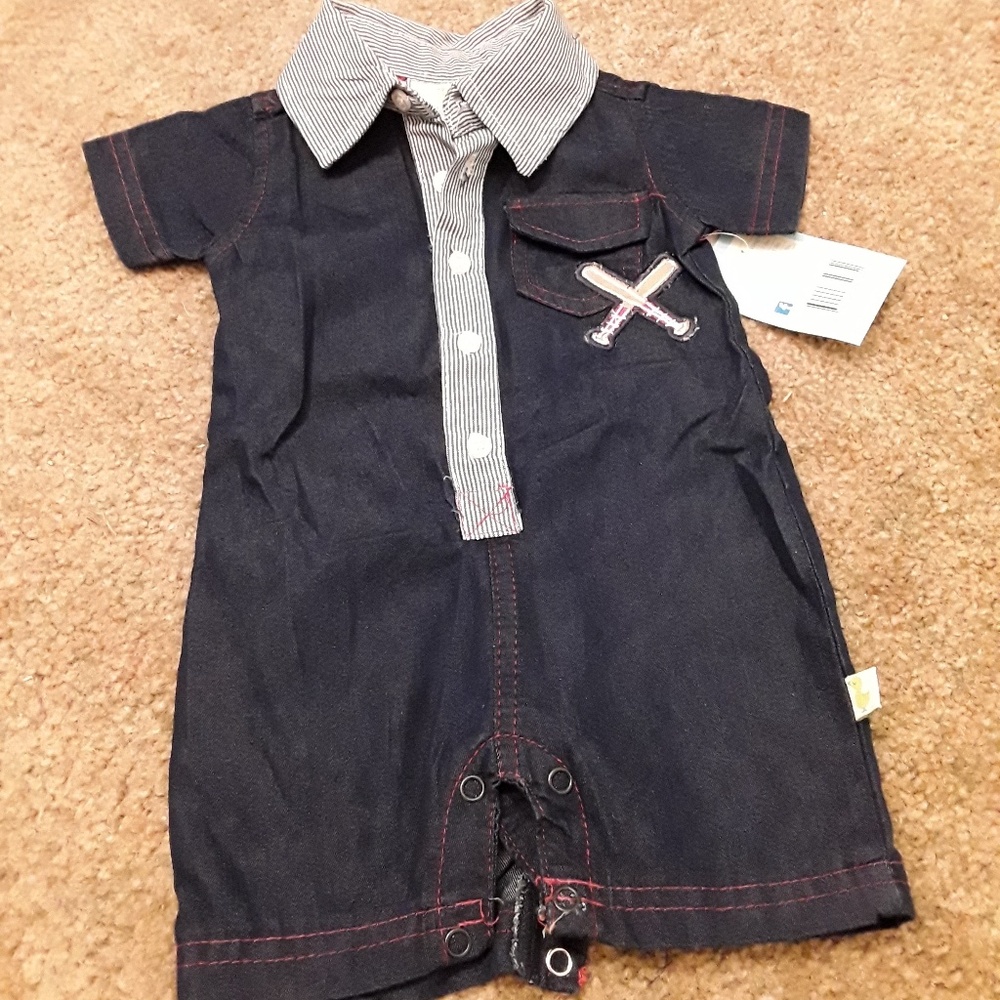 Duck duck goose onesie baseball size 3/6 mos NWT